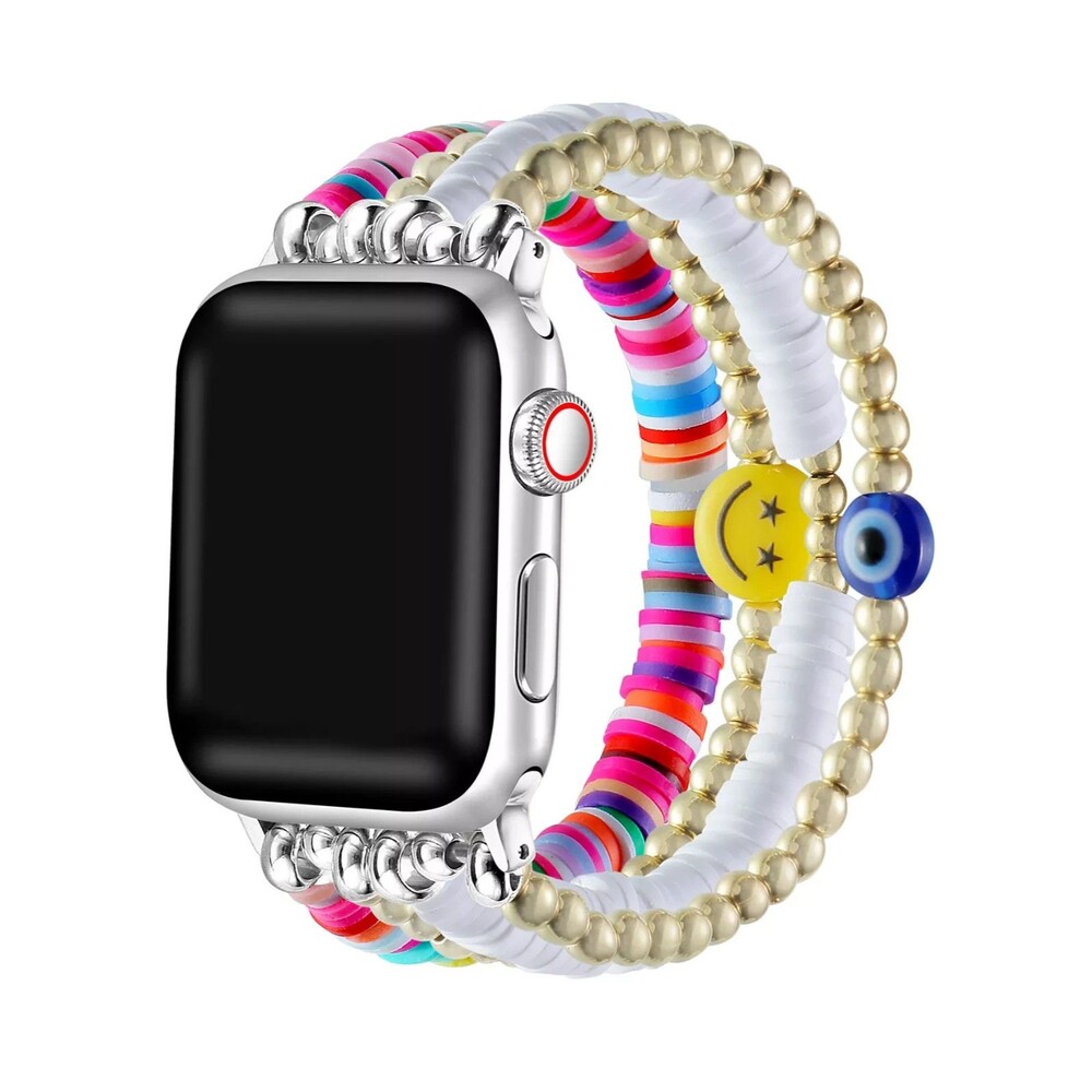 Posh Tech Bestie Rainbow Beaded Apple Watch Band 42mm